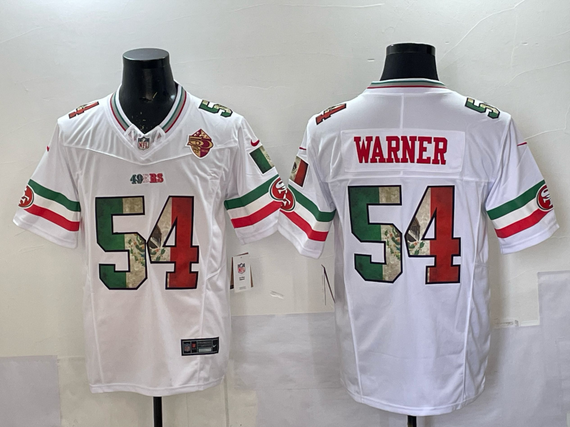 Men 2025 Nike San Francisco 49ers #54 Warner white Mexico Limited NFL Jersey 003